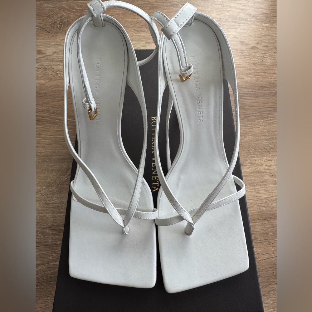 Bottega stretch sandals white 37